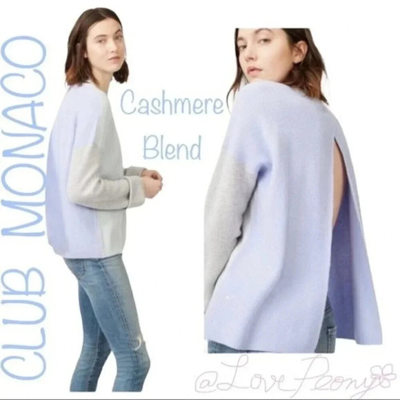 CLUB MONACO Arya Split-Back Sweater - Picture 1 of 14